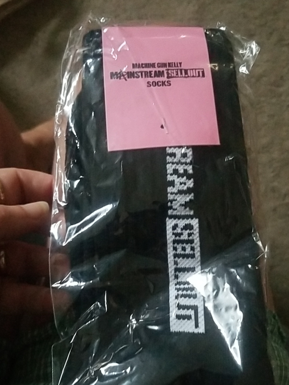 Machine Gun Kelly Mainstream Sellout Black Crew Socks